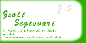 zsolt segesvari business card